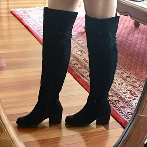 Steve Madden Black Over the Knee Boots, Size 7